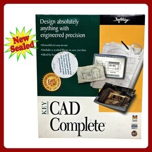 SoftKey Key CAD Complete PC Mac Software CD-ROM Vintage Sealed NWT